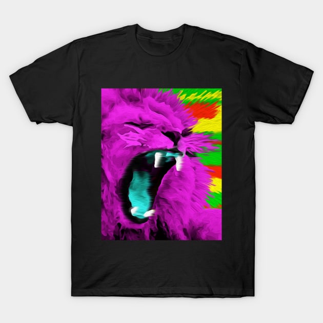 Pop Lion ROAR T-Shirt by SiSuSiSu